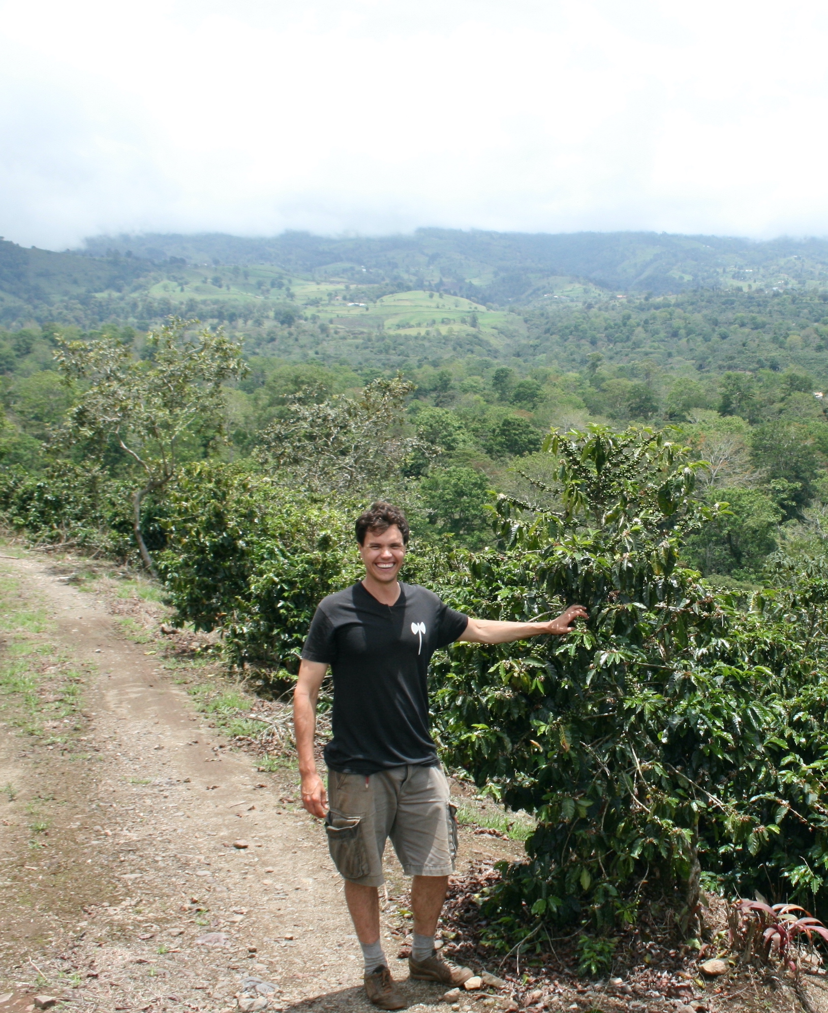 Adam Martin on mountain in Costa Rica.