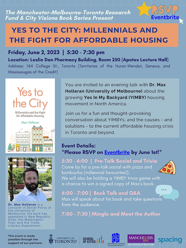 Flyer for 'Yes to the City' Book talk