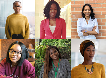 collage of six pictures of black student award recipients 