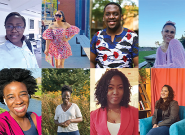 collage of eight pictures of black student award recipients 