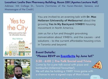 Flyer for &amp;#039;Yes to the City&amp;#039; Book talk