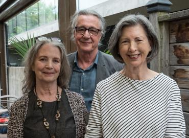 Robert, Sue, and Virginia pose for a picture outside together
