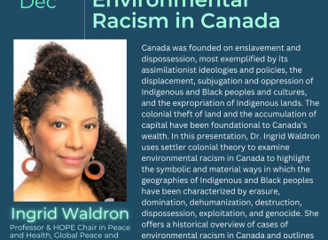 Flyer for A History of Violence: The Legacy of Environmental Racism in Canada